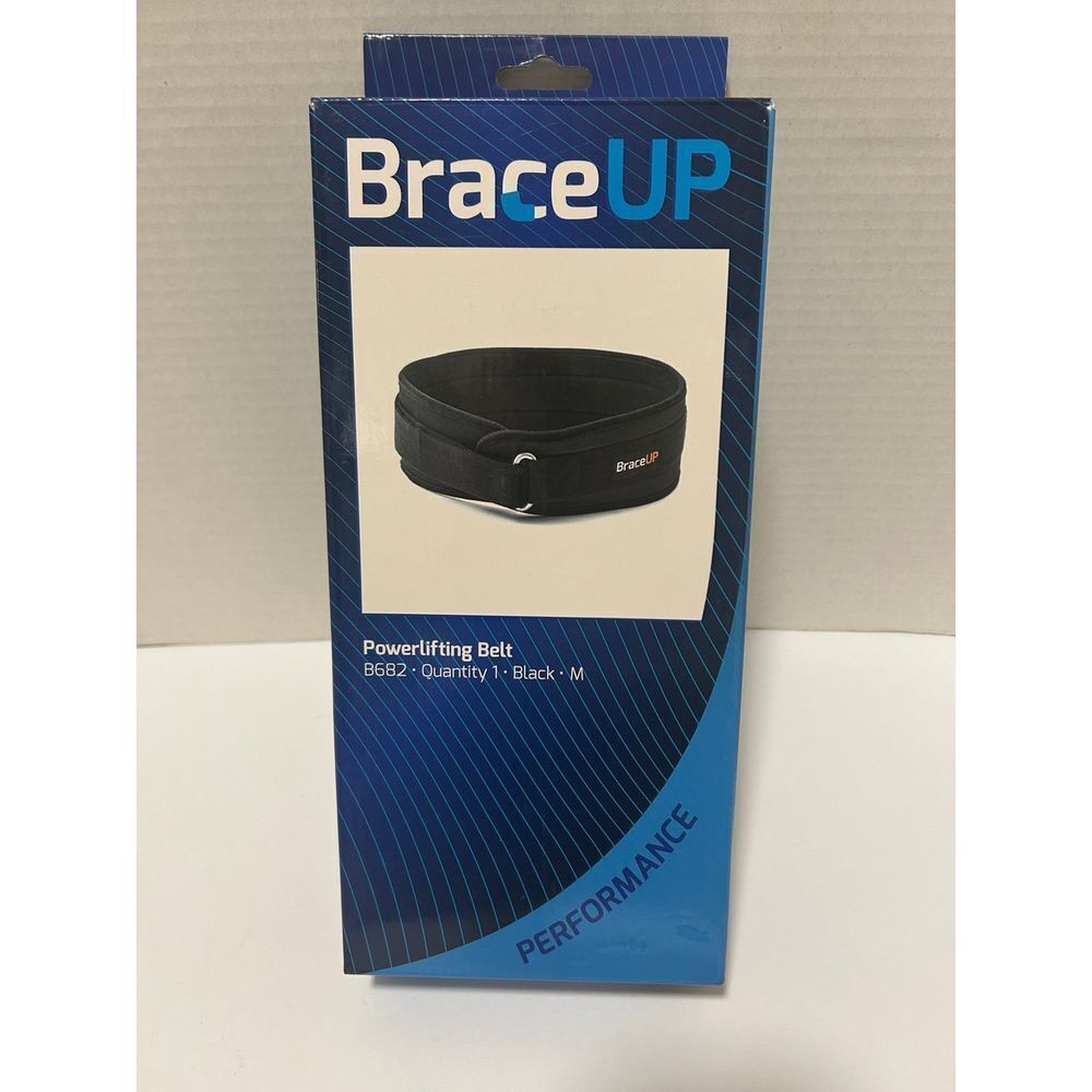 Braceup Powerlifting Belt‎ Black Medium B682
